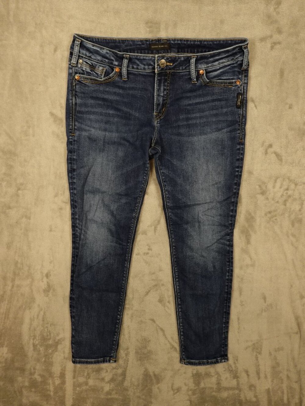 Silver Jeans Co Suki Skinny Jeans Women’s 34 Blue Stretch Denim